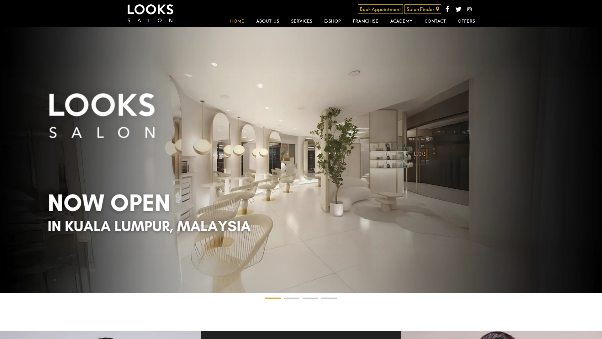 Looks Salon website preview